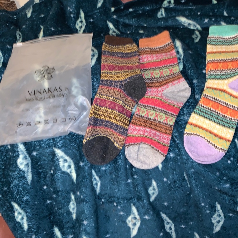 Vinakas new in bags 3 pack hippie bohemian socks